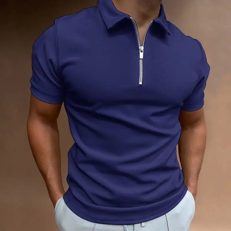 Santiago Zip-Up Polo Shirt