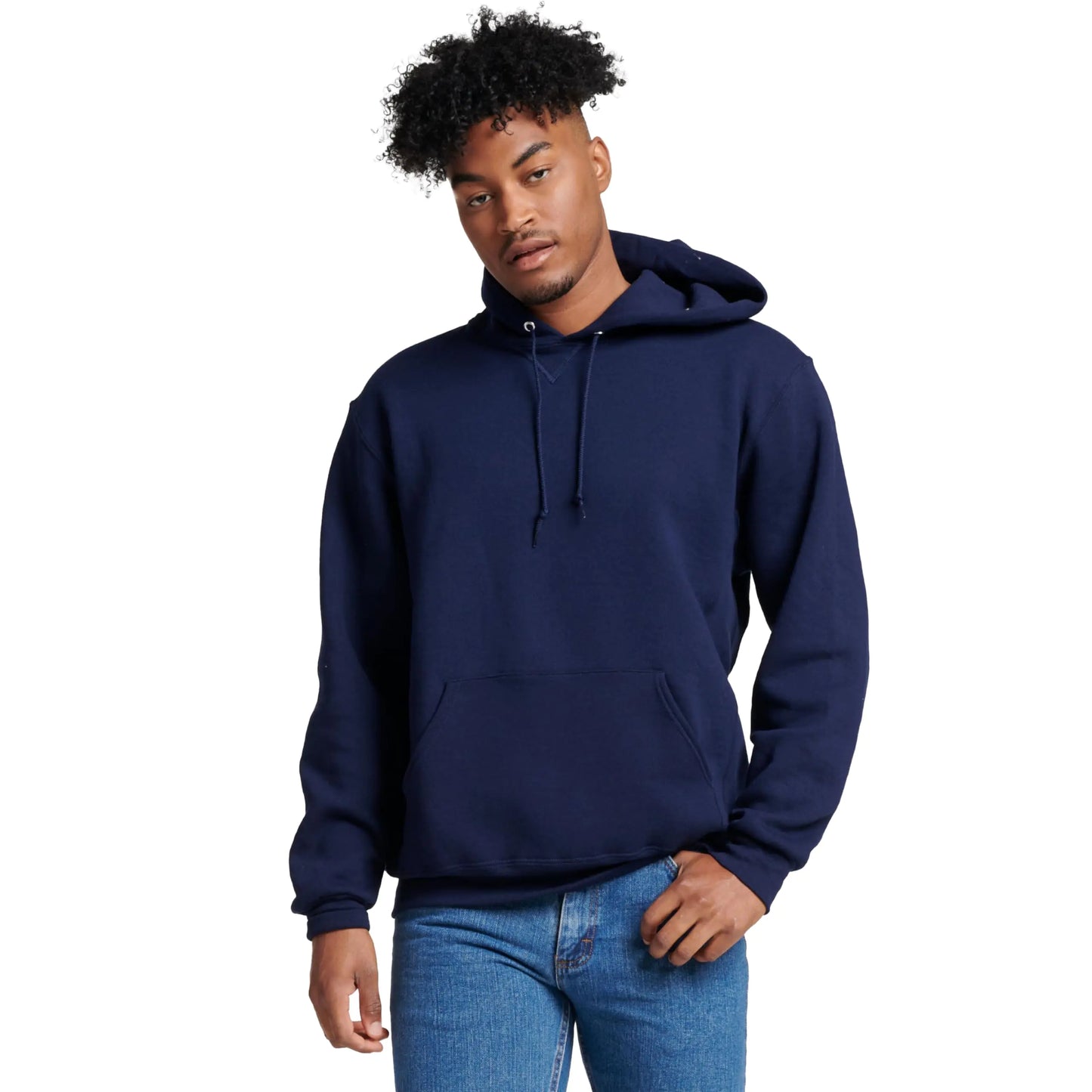 Russell Athletic Men's Dri-Power Fleece Hoodies, Moisture Wicking, Cotton Blend, Relaxed Fit, Sizes S-4x Small Navy Pullover